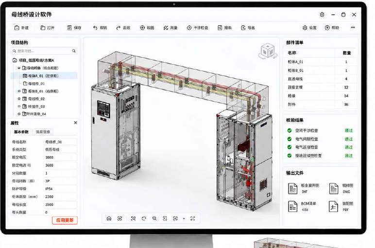 母线桥设计软件界面